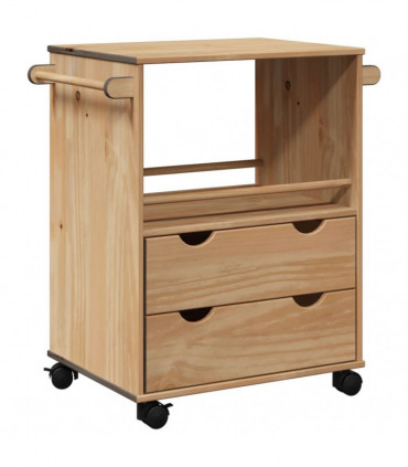 vidaXL Kitchen Trolley OTTA 71x45x80 cm Solid Wood Pine