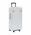 vidaXL Make-up Trolley Aluminium Silver