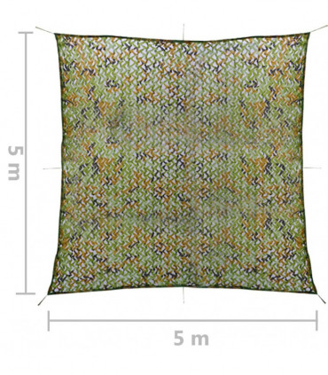 Camouflage Net with Storage Bag 5x5 m Green