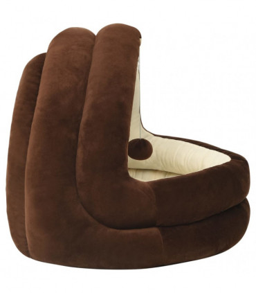 Cat Bed 50x50x45 cm Brown and Cream