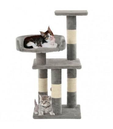 Cat Tree with Sisal Scratching Posts 65 cm Grey