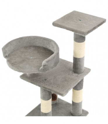 Cat Tree with Sisal Scratching Posts 65 cm Grey