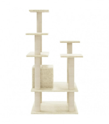 Cat Tree with Sisal Scratching Posts Cream 110 cm