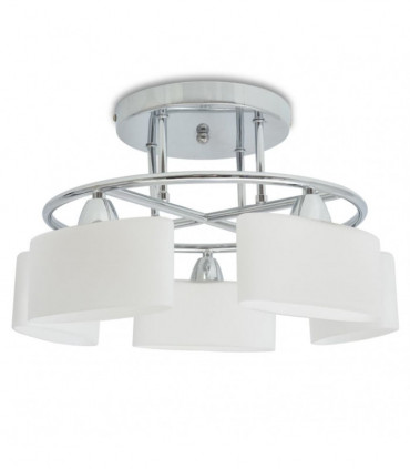 Ceiling Lamp with Ellipsoid Glass Shades for 5 E14 Bulbs 200 W