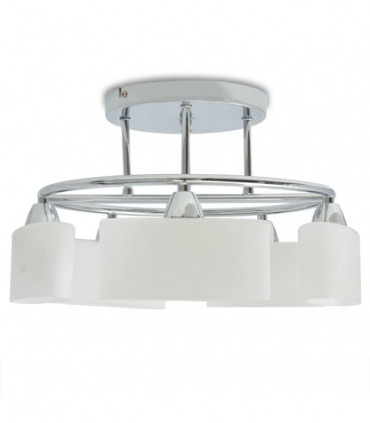 Ceiling Lamp with Ellipsoid Glass Shades for 5 E14 Bulbs 200 W