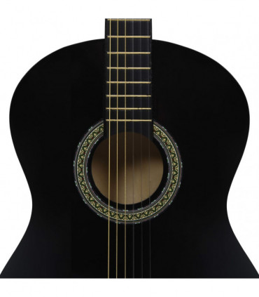 Classical Guitar for Beginner Black 4/4 39" Basswood