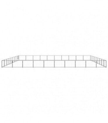 vidaXL Dog Kennel Black 90 m² Steel