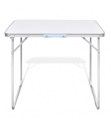 Foldable Camping Table with Metal Frame 80 x 60 cm