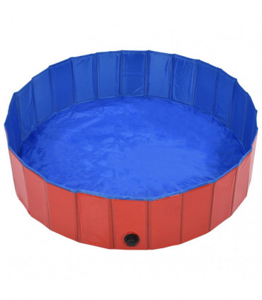 Foldable Dog Swimming Pool Red 120x30 cm PVC