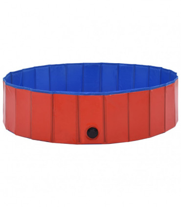 Foldable Dog Swimming Pool Red 120x30 cm PVC