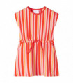 Kids' Dress with Drawstring Pink and Red 104