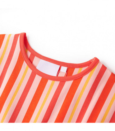 Kids' Dress with Drawstring Pink and Red 104