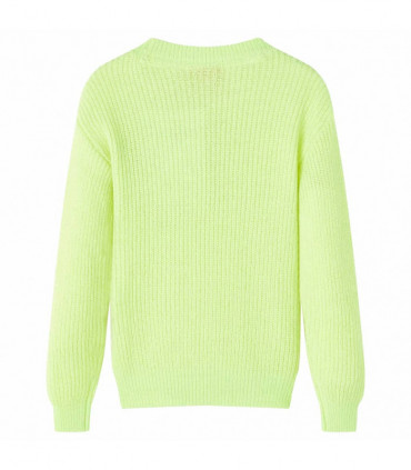 Kids' Sweater Knitted Neon Yellow 140