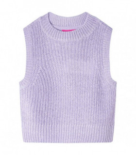 Kids' Sweater Vest Knitted Light Lilac 128