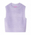 Kids' Sweater Vest Knitted Light Lilac 128