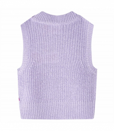 Kids' Sweater Vest Knitted Light Lilac 128