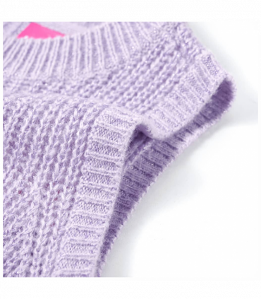 Kids' Sweater Vest Knitted Light Lilac 128