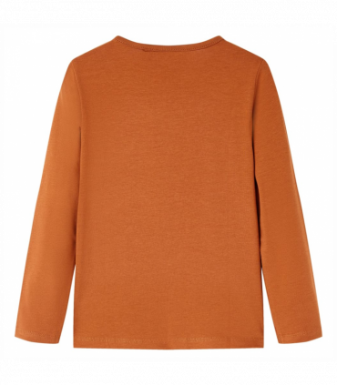 Kids' T-shirt with Long Sleeves Cognac 116