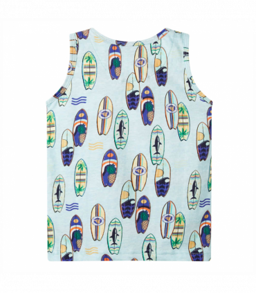 Kids' Tank Top Soft Blue Melange 92