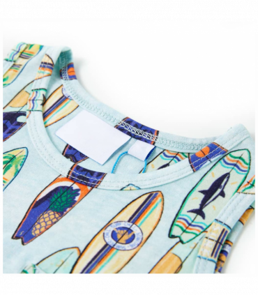 Kids' Tank Top Soft Blue Melange 92