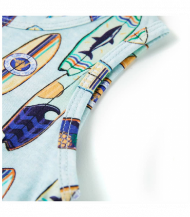 Kids' Tank Top Soft Blue Melange 92