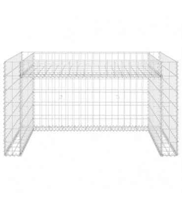 Lawn Mower Garage with Raised Bed 110x80x60 cm Steel Wire