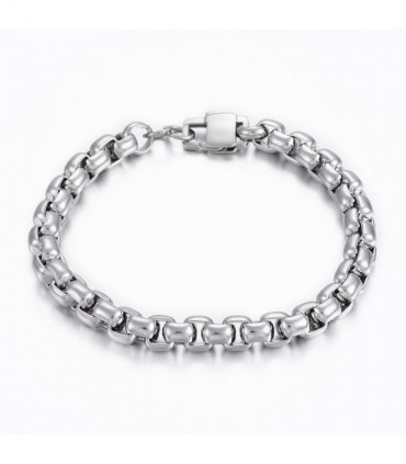 Mens Silver Box Chain Bracelet