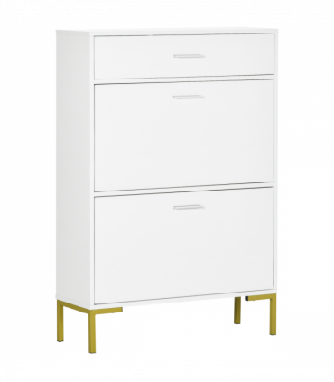 Modern Shoe Cupboard for Hallway w/ Flip Drawers 12 Pair Shoe Storage Organizer