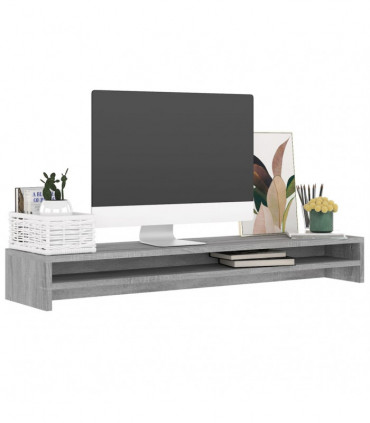 Monitor Stand Grey Sonoma 100x24x13 cm Engineered Wood