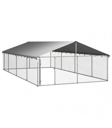 Outdoor Dog Kennel with Roof 600x300x150 cm