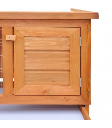 Outdoor Rabbit Hutch Small Animal House Pet Cage 1 Layer Wood