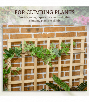 Outsunny 3 Tier Wooden Garden Planters with Trellis for Vine Climbing Plants