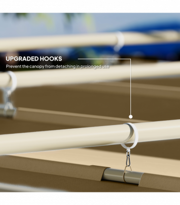 Outsunny 3 x 3(m) Garden Pergola with Retractable Roof, UPF30+, Khaki