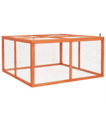 Rabbit Hutch 124x120x60 cm Solid Firwood