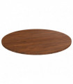 Round Table Top Dark Brown Ø90x1.5 cm Treated Solid Wood Oak
