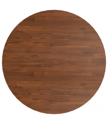 Round Table Top Dark Brown Ø90x1.5 cm Treated Solid Wood Oak