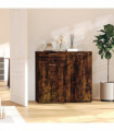 Sideboard Smoked Oak 80x36x75 cm Engineered Wood