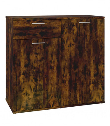 Sideboard Smoked Oak 80x36x75 cm Engineered Wood