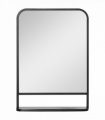 Square Wall Mirror with Shelf, 70x50 cm Modern Mirrors for Living Room, Bedroom