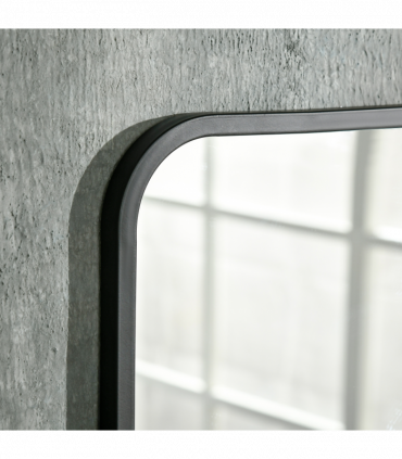 Square Wall Mirror with Shelf, 70x50 cm Modern Mirrors for Living Room, Bedroom