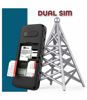 TTfone TT150 Blue Dual SIM Mobile with USB Cable, EE Pay As You Go