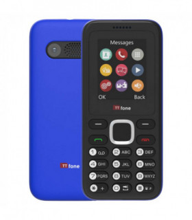 TTfone TT150 Blue Dual SIM Mobile with USB Cable, Vodafone Pay As You Go