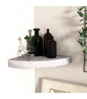 vidaXL Wall Corner Shelf Concrete Grey 25x25x3.8 cm MDF