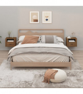 Wall-mounted Bedside Cabinets 2 pcs Brown Oak 50x36x40 cm