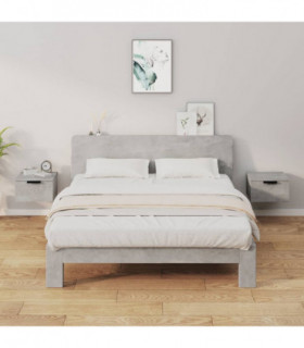 Wall-mounted Bedside Cabinets 2 pcs Concrete Grey 34x30x20 cm