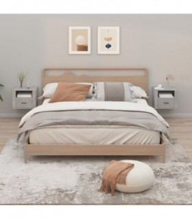 Wall-mounted Bedside Cabinets 2 pcs Concrete Grey 50x36x40 cm