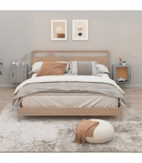 Wall-mounted Bedside Cabinets 2 pcs Grey Sonoma 50x30x47 cm