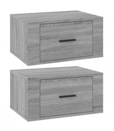 Wall-mounted Bedside Cabinets 2 pcs Grey Sonoma 50x36x25 cm
