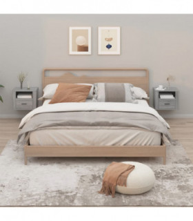 Wall-mounted Bedside Cabinets 2 pcs Grey Sonoma 50x36x40 cm