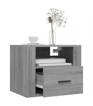 Wall-mounted Bedside Cabinets 2 pcs Grey Sonoma 50x36x40 cm